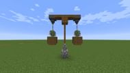 Players can create some beautiful hanging flower pots with a little imagination (Image via minecraftdesigns.com)